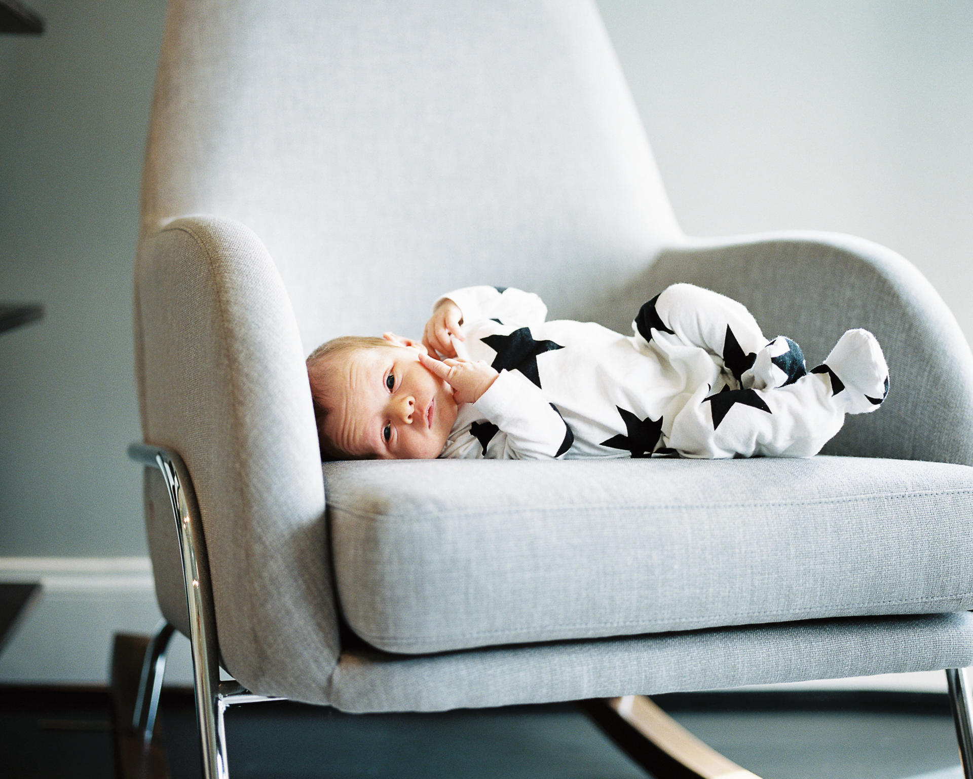 Bookmark this post to read Holden's birth story and find inspiration for your modern nursery.
